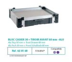 RIVE modul 628148 Bloc casier 30 + tiroir avant 60 F2 Alu