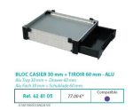 RIVE modul 628105 Bloc casier 30 + tiroir 60 F2 Alu