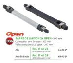   RIVE adapter Barre de Liaison 2 x Open D36 390 mm - Alu; Noir