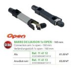   RIVE adapter Barre de Liaison (1 Etrier Open) D36 160 mm - Alu; Noir