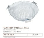 RIVE rosta 850036 Tamis Inox D 420 mm - Maille 6 mm